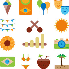 xylophone color icon in a collection with other items