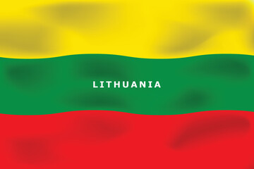 National flag of Lithuania. Realistic pictures flag