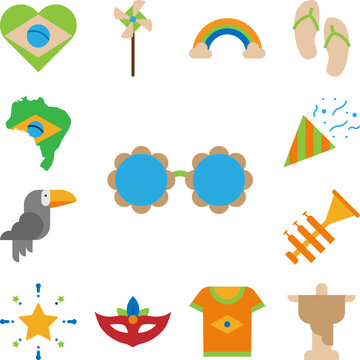 glasses color icon in a collection with other items