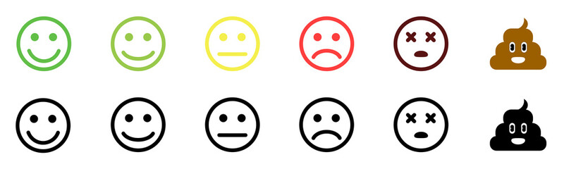 User experience feedback emoticons vector image