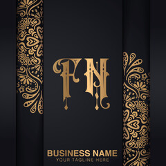 FN initial logo | initial based abstract modern minimal creative logo, vector template image. luxury logotype logo, real estate homie logo. typography logo. initials logo.