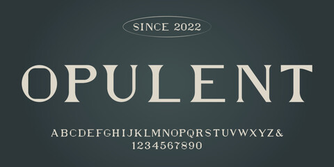 luxury and elegant serif vector alphabet