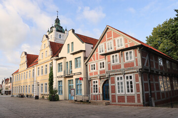 Verden (Aller) Große Straße mit Rathaus und Stadtinformation