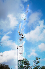 Obraz premium Beautiful white clouds in the blue sky