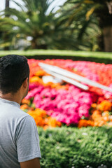 flower clock in Garcia Sanabria Park and gardens, Santa Cruz de Tenerife.