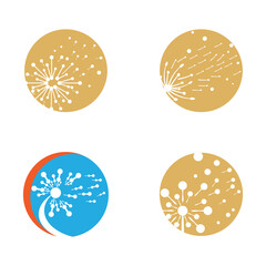 Dandelion flower logo vector template design