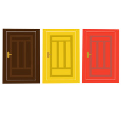 red and yellow doors