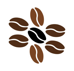 ziarna kawy ikona