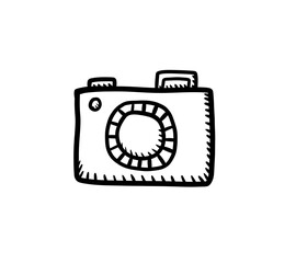 Style Cartoon Photo Camera Doodle