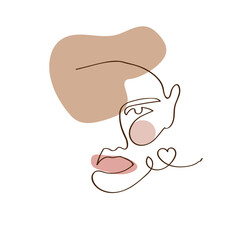 linear face illustration