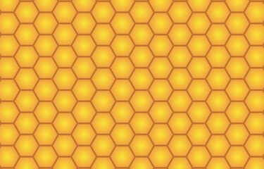Geometric Hexagon Honeycomb Seamless Pattern Background Vector Illustration