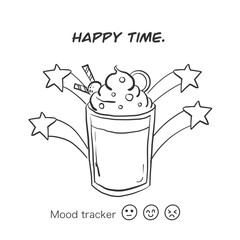 Cold drink coloring page for hobby.