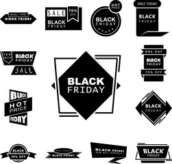 Obraz premium Black Friday poster stiker icon in a collection with other items