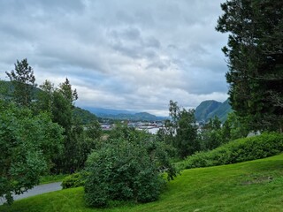 majestic norwegian summer landscape with clean water