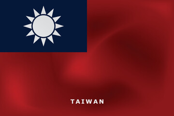 National flag of Taiwan. Realistic pictures flag