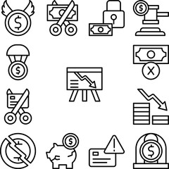 chat arrow down icon in a collection with other items