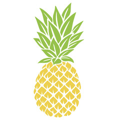 illustration icon pineapple on white background
