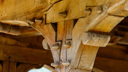 A wooden construction at the Barsana Monastery