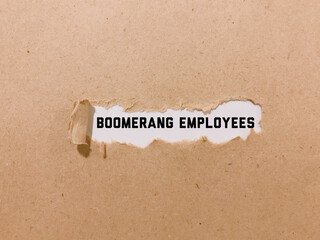 boomerang employees  - obrazy, fototapety, plakaty
