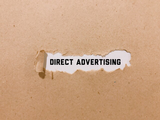 direct advertising - text on brown background
