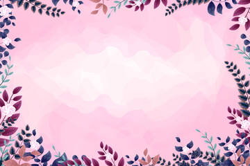 floral background with watercolor style