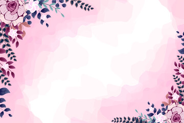 floral background with watercolor style