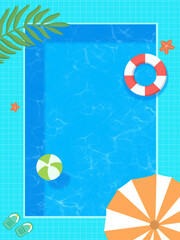 summer holiday background with ball