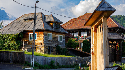Old Farm houses in Maramures Romania	