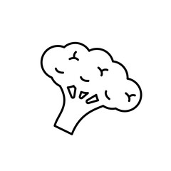 Cauliflower vector icon outline black. EPS 10..... Vegetable flat illustration.. Farm market product. Vegetarian food... Fresh healthy organic food... Crop concept for vegan. Isolated on white