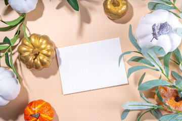 Fall seasonal flatlay