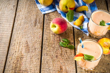 Peach smoothie or yogurt