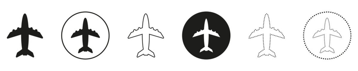 Airplane icon. Isolated on a white background. Vector illustration eps10