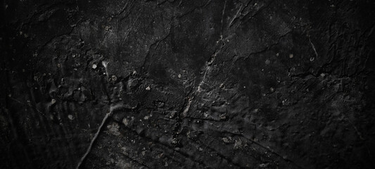 Fototapeta na wymiar Dark black stone background. scary black concrete texture. Stone wall background.