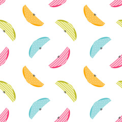 Cute colorful underwear, female panties vector seamless pattern background for clothes, fashion design.
