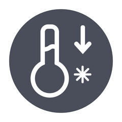 Autumn, cold, low, temperature, weather icon