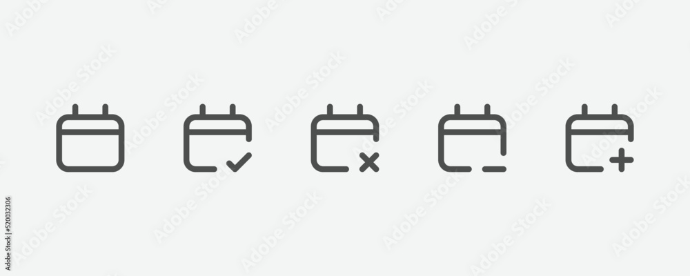 Poster calendar set vector icon. vector illustration calendar sign symbol icon concept. designed for web an