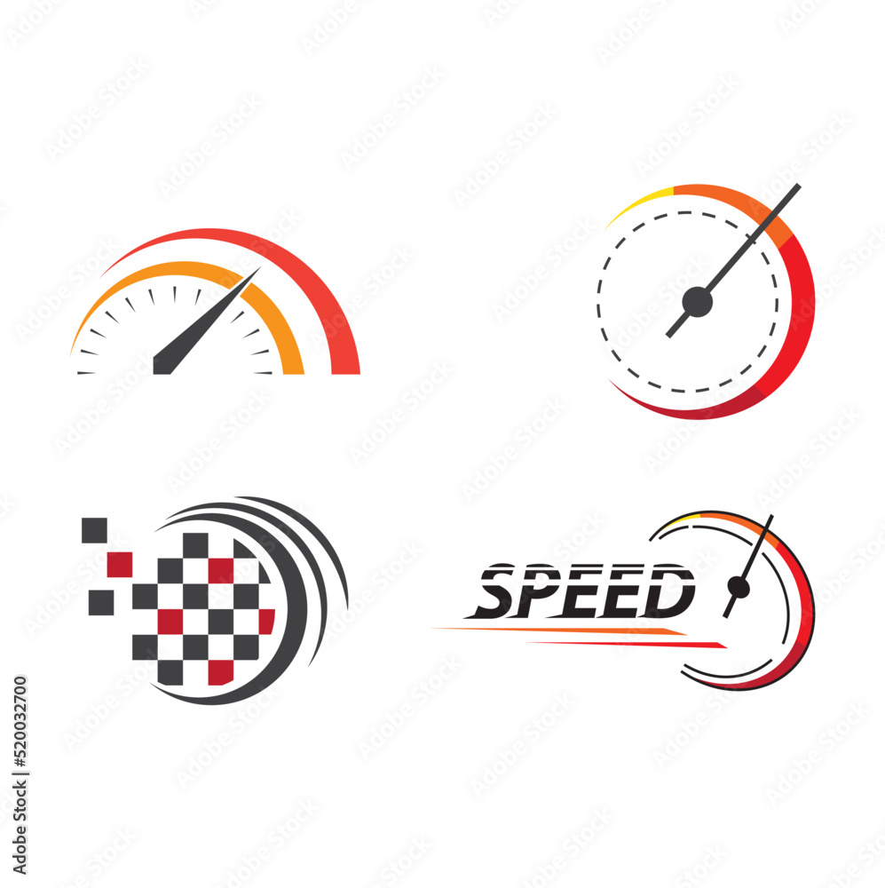 Sticker speed racing logo