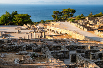 Archaeological site ancient Kamiros in Rhodes island at Greece