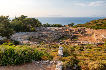 Fototapeta premium Archaeological site ancient Kamiros in Rhodes island at Greece