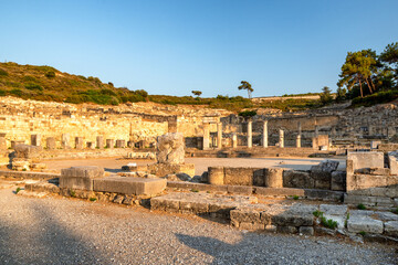 Fototapeta na wymiar Archaeological site ancient Kamiros in Rhodes island at Greece