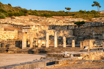 Obraz premium Archaeological site ancient Kamiros in Rhodes island at Greece