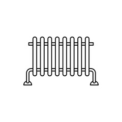 Warm house radiator icon in line style icon, isolated on white background