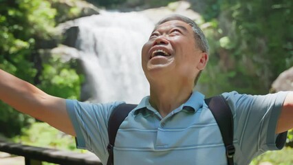 retired old people enjoy nature