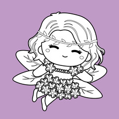 Garden Fairies Theme Digital Stamp