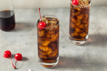 Cold Refreshing Cherry Cola Soda