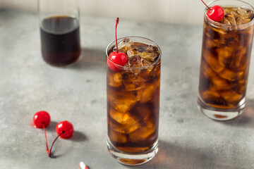 Cold Refreshing Cherry Cola Soda