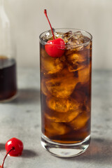 Cold Refreshing Cherry Cola Soda