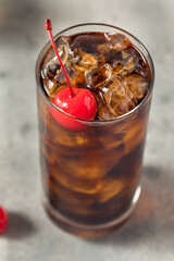 Cold Refreshing Cherry Cola Soda