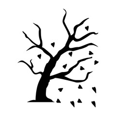 Autumn, fall, leaf, tree, wind icon