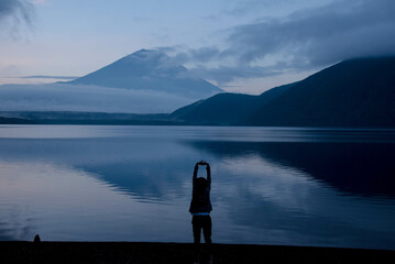 朝の富士山